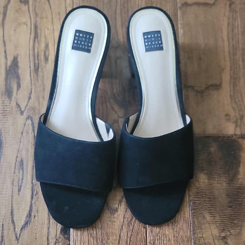 NWOT White House Black Market Black Mules, Size 9
